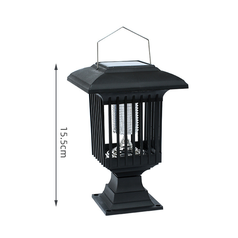Appareil Anti-Moustiques Solaire Extrieur Double clairage (Violet/Blanc), Autonomie, 4 Options, Parfait pour Jardin, Terrasse & Camping
