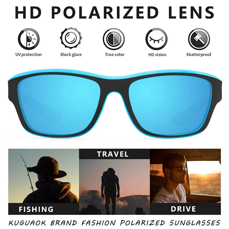 Outdoor-Sport-Sonnenbrille für Herren 2026 mit polarisierten, entspiegelten Gläsern