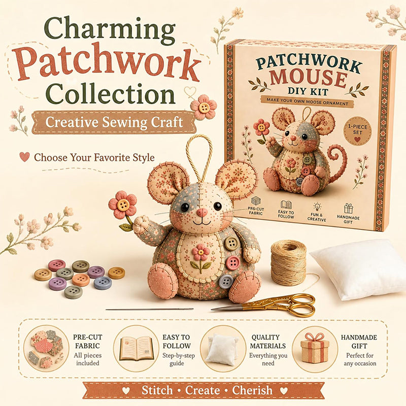 Vintage handgemachtes Mäuse-Nähset Kompaktes und einzigartiges Design