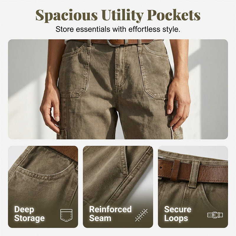 Pantalons Cargo Capri Dcontracts Coupe Ample, Poches Multiples, Tissu Respirant, 6 Tailles, Idaux t & Quotidien