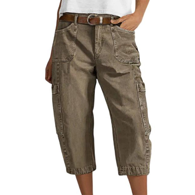 Pantalons Cargo Capri Dcontracts Coupe Ample, Poches Multiples, Tissu Respirant, 6 Tailles, Idaux t & Quotidien