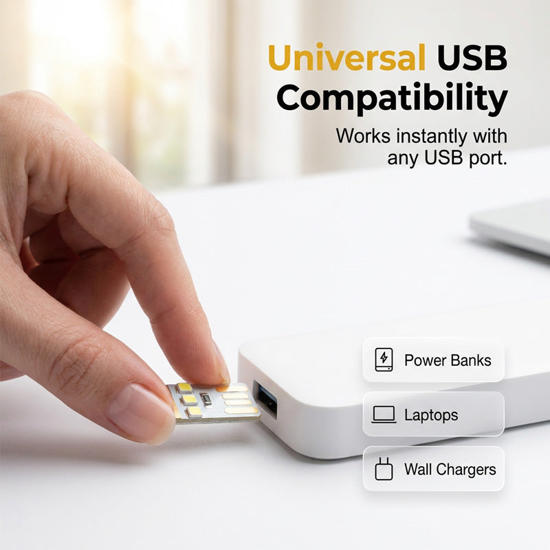 Veilleuse LED USB mini portable, douce lumire