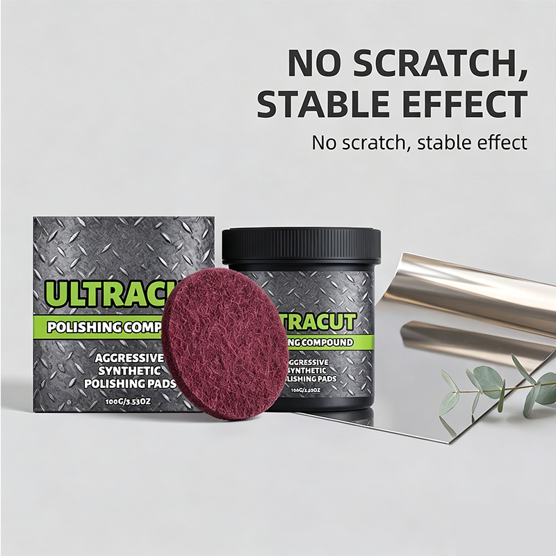 Produit de polissage tout-en-un pour la restauration des surfaces, avec tampon