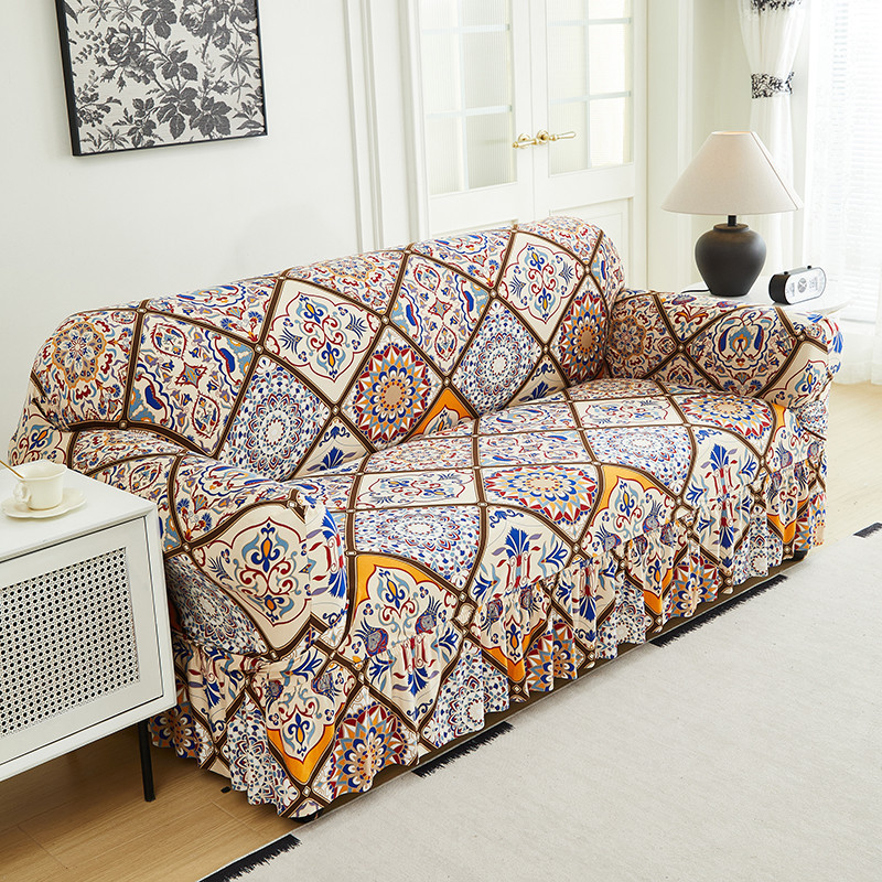 DE RDUCTION Housses de canap universelles extensibles Tissu lastique, fixation antidrapante