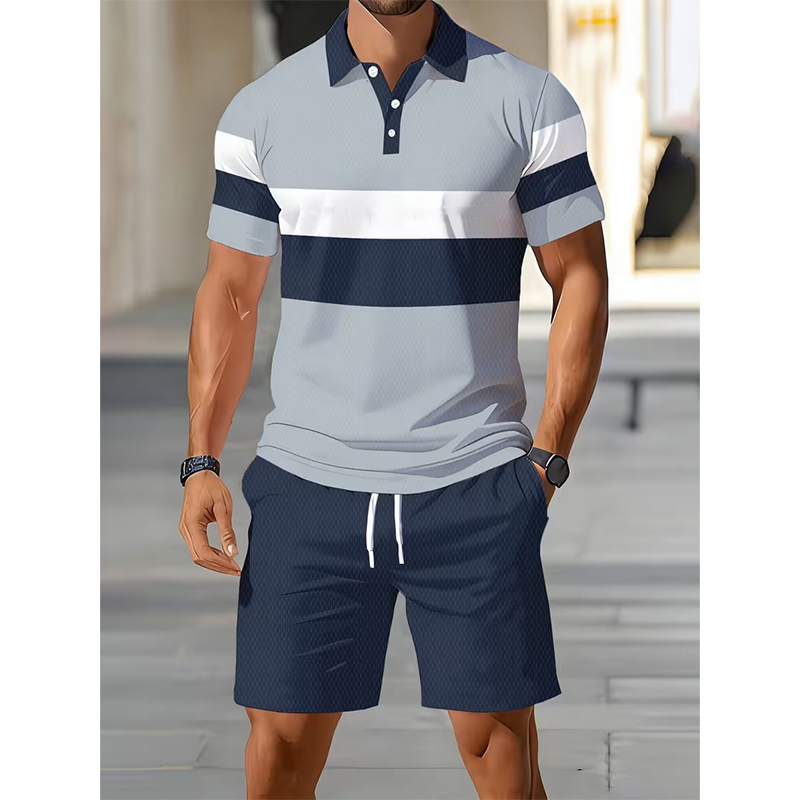 Set 2 Pices Chemise & Short Homme Imprim Numrique Tissu Premium Respirant, Coupe Athltique, Infroissable 5 Coloris S XL 2 Achets = Livraison Gratuite
