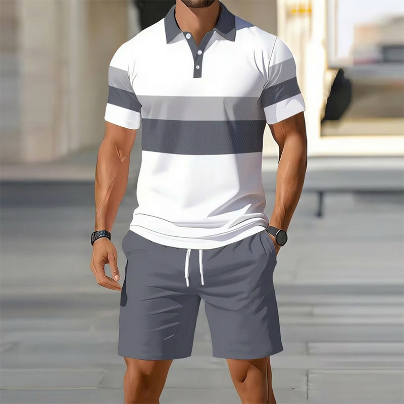 Set 2 Pices Chemise & Short Homme Imprim Numrique Tissu Premium Respirant, Coupe Athltique, Infroissable 5 Coloris S XL 2 Achets = Livraison Gratuite