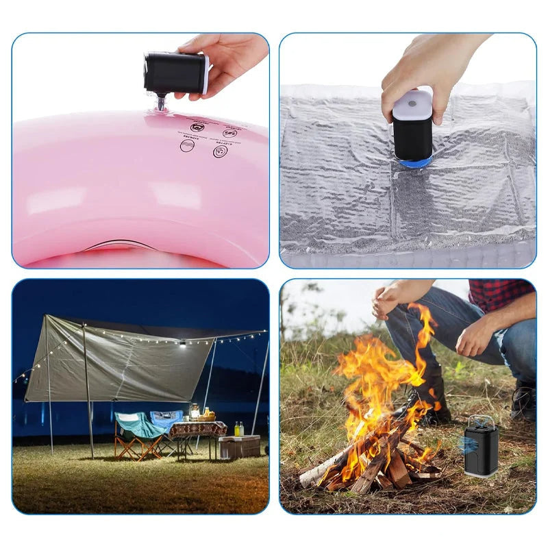LIMITE 50% DE RDUCTION Pompe Air Camping Rechargeable Gonflage Rapide, Compacte, 5 Embouts
