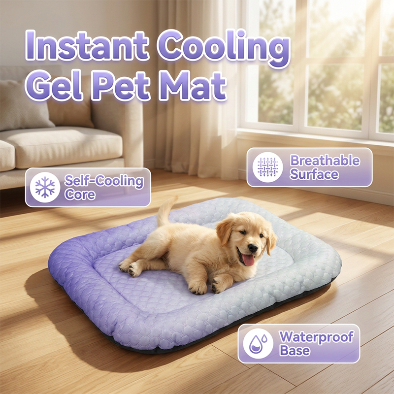 Pet Cooling Pad Mat for Dogs and Cats - Ice Silk Summer Cool Bed Blanket in Gradient Colours, Breathable Soft Sleeping Cushion for Indoor Floors Sofas and Car Travel Washable Multiple Sizes Available