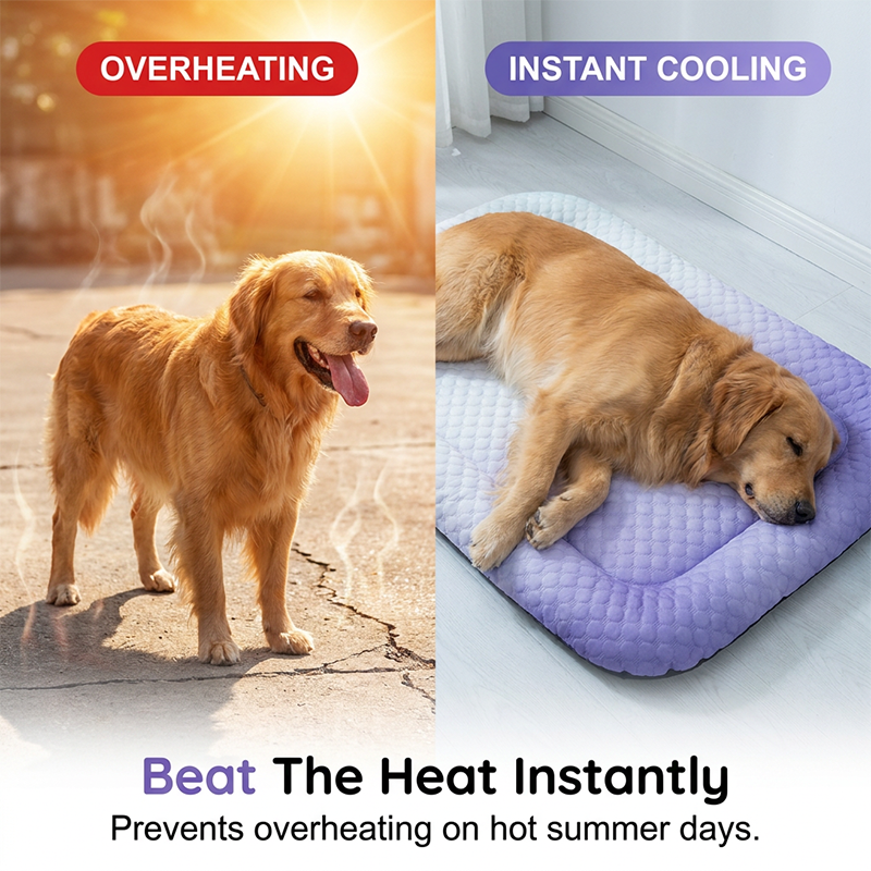Pet Cooling Pad Mat for Dogs and Cats - Ice Silk Summer Cool Bed Blanket in Gradient Colours, Breathable Soft Sleeping Cushion for Indoor Floors Sofas and Car Travel Washable Multiple Sizes Available