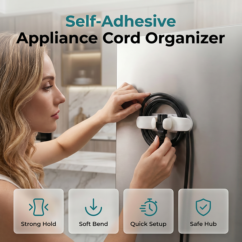 Organisateur de cables en silicone auto-adhsif pour appareils lectroniques