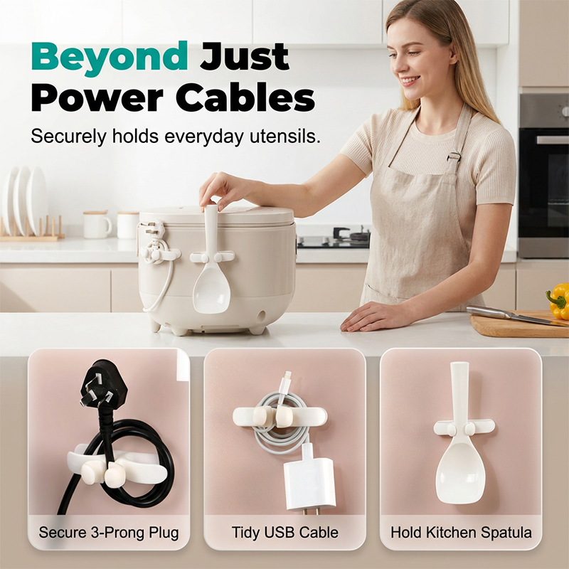 Organisateur de cables en silicone auto-adhsif pour appareils lectroniques