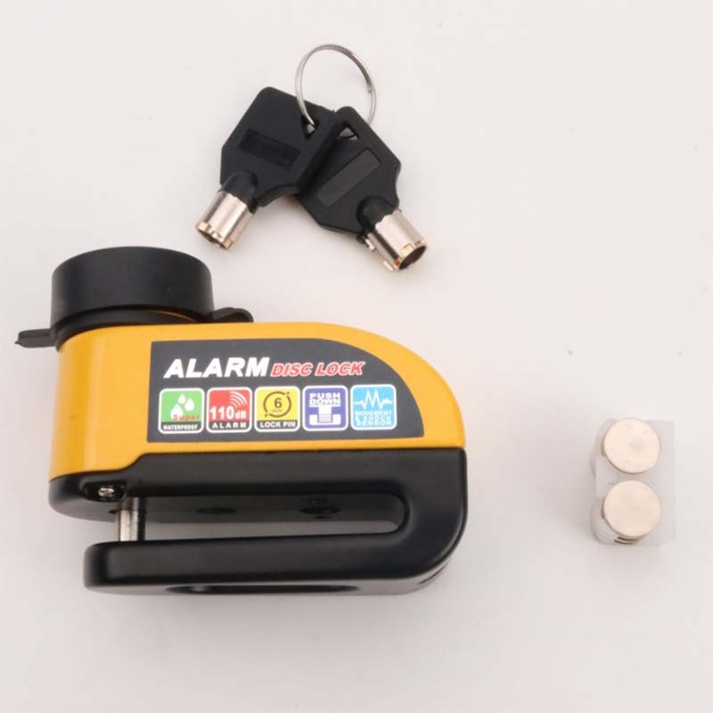 Antivol disque avec alarme, facile utiliser et dot d'un systme de verrouillage par simple pression Scurit robuste et tanche