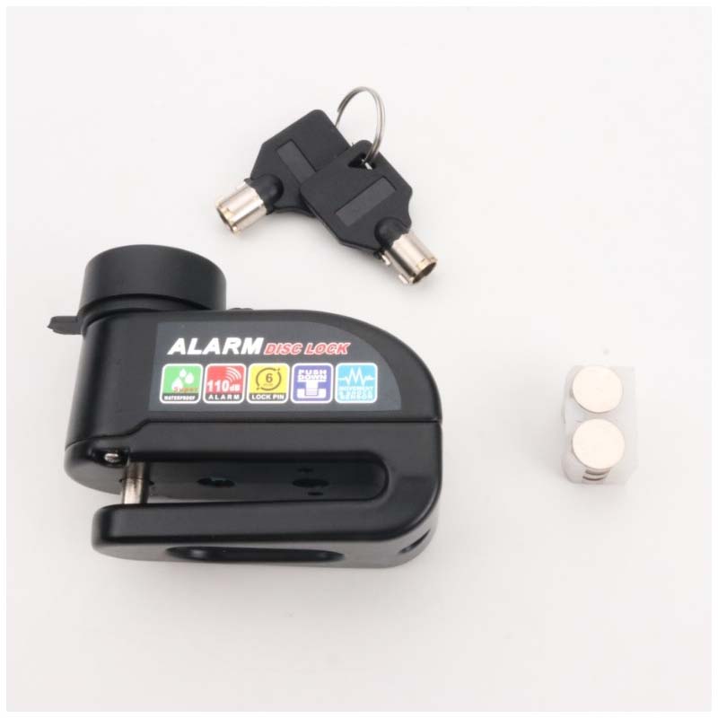 Antivol disque avec alarme, facile utiliser et dot d'un systme de verrouillage par simple pression Scurit robuste et tanche