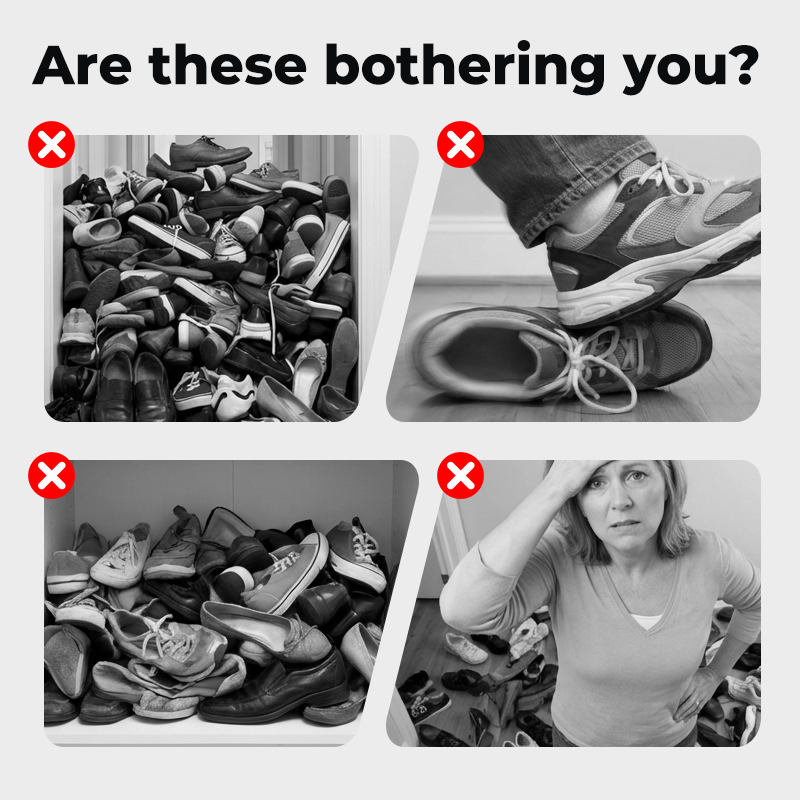 Organisateur Chaussures Suspendu Porte Jusqu' 36 Paires Mtal Robuste Stable, tagres Inclines Anti-Glissement Talons Bottes Baskets, Installation Sans Outils Secondes 3 Coloris 4-8-12 tages