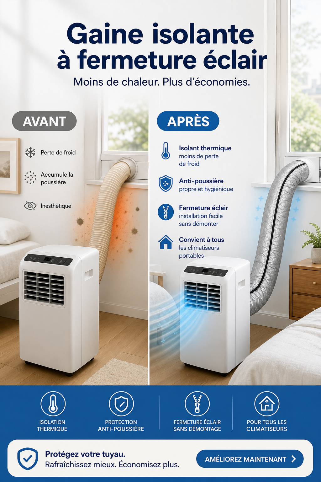 Gaine isolante pour tuyau de climatisation: un indispensable pour la maison en t