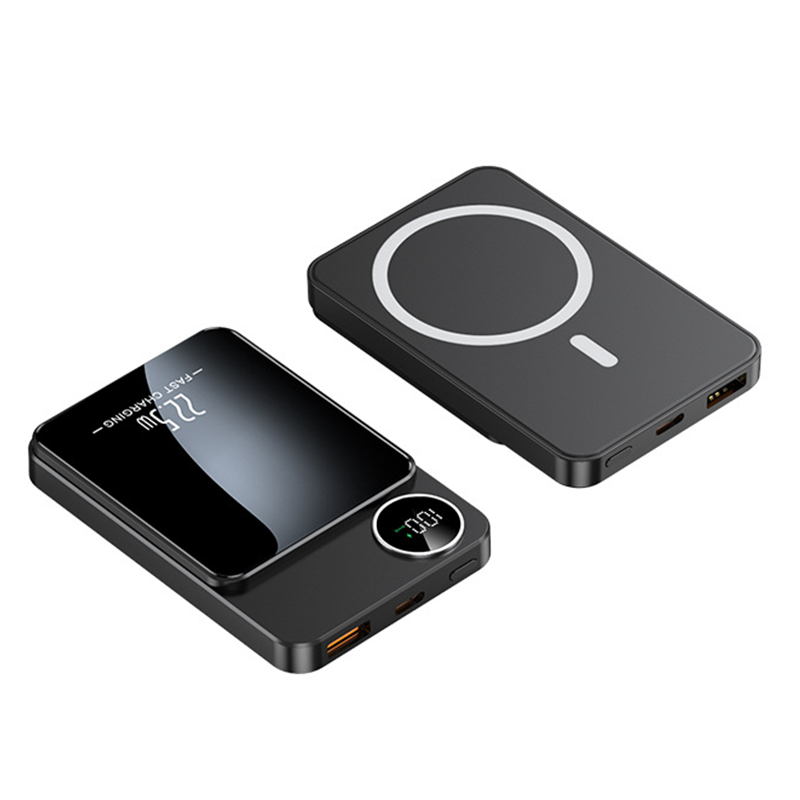 Batterie externe 22,5 W magntique, mince, charge 3 appareils la fois
