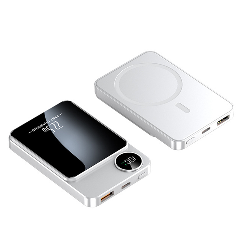 Batterie externe 22,5 W magntique, mince, charge 3 appareils la fois