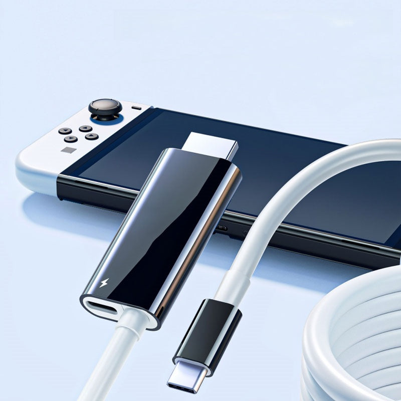 USB-C-auf-HDMI-Adapterkabel für Spielekonsole, sofortige HD-Anzeige, treiberlos, Plug-and-Play