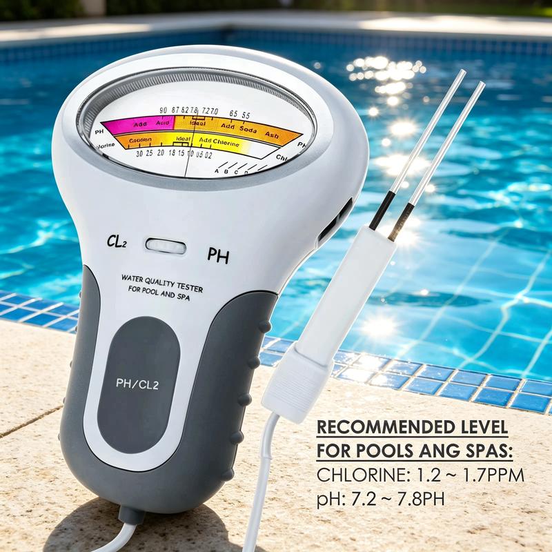 DE REDUCTION 2-in-1-pH- & Chlortester Präzise Messungen für kristallklares Wasser Ideal für Pool oder Spa schnell, zuverlässig und einfach zu bedienen