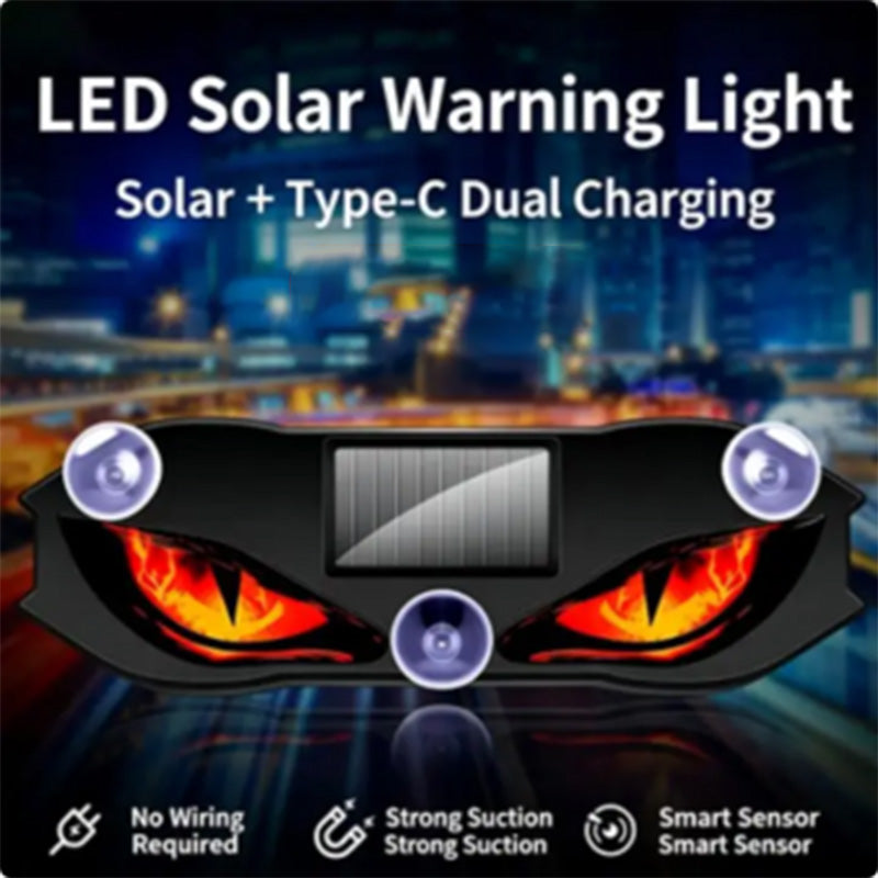 Feu d'avertissement LED nergie solaire pour voiture 50 % de rduction Aliment par nergie solaire, rsistant aux intempries, activation automatique la tombe de la nuit pour plus de scurit sur le bord de la route.