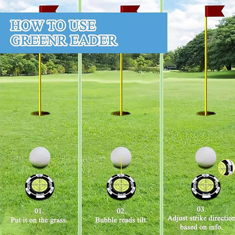 Green-Lesegerät und Ballmarker von Precision Golf