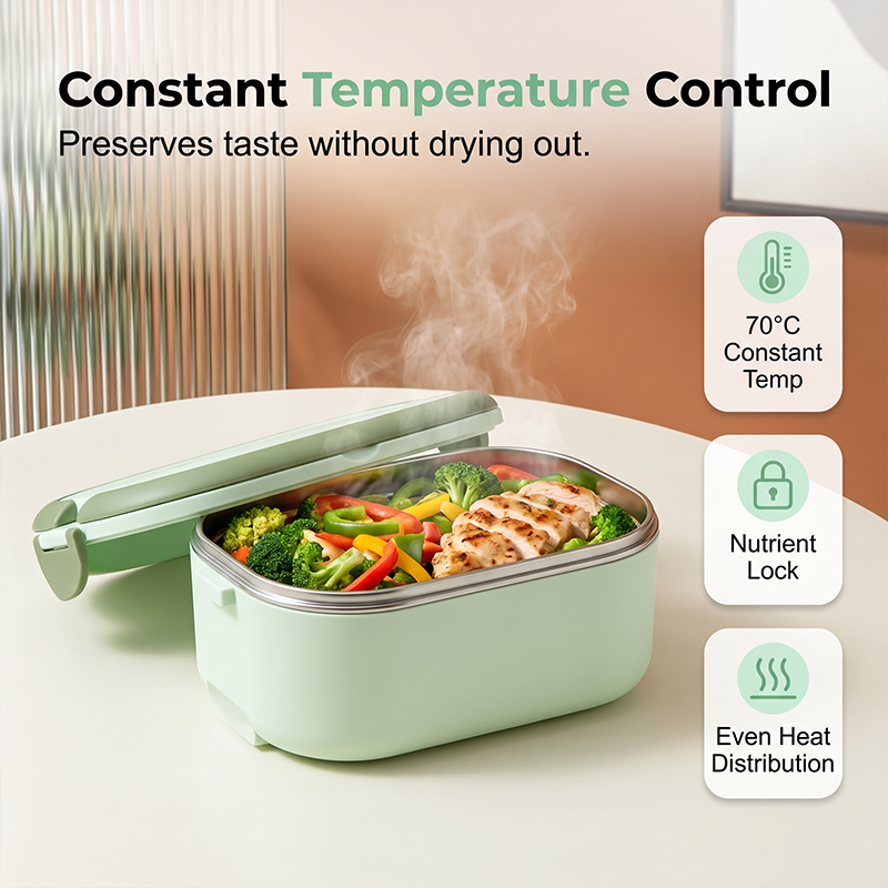 Lunch box lectrique portable Chauffe rapide sans vapeur, branchez et dgustez, idale pour le travail, luniversit ou les chantiers