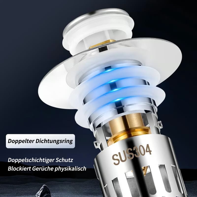 Passoire universelle escamotable pour vier en acier inoxydable