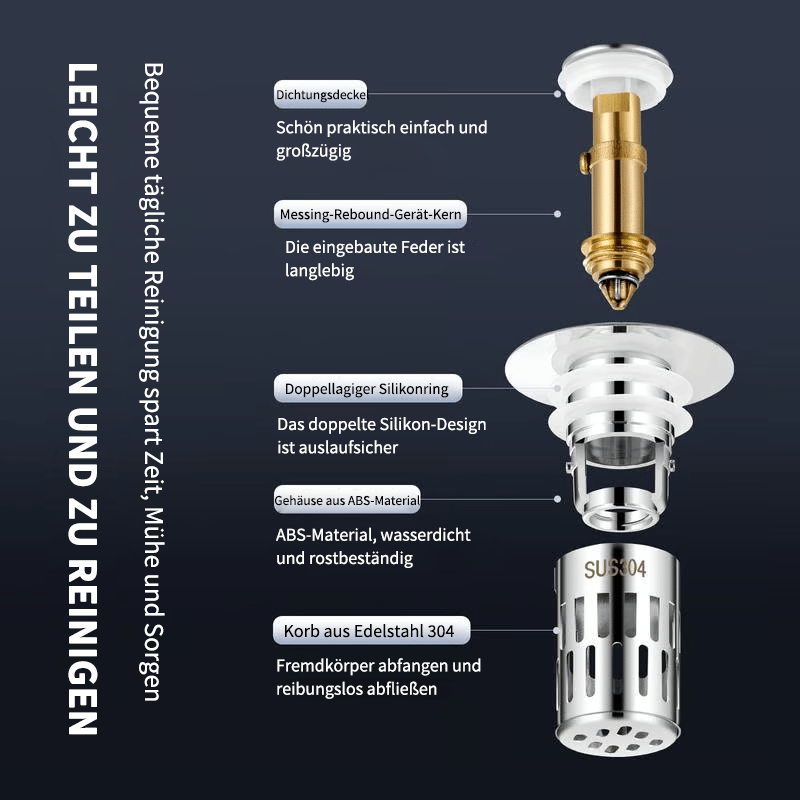 Passoire universelle escamotable pour vier en acier inoxydable