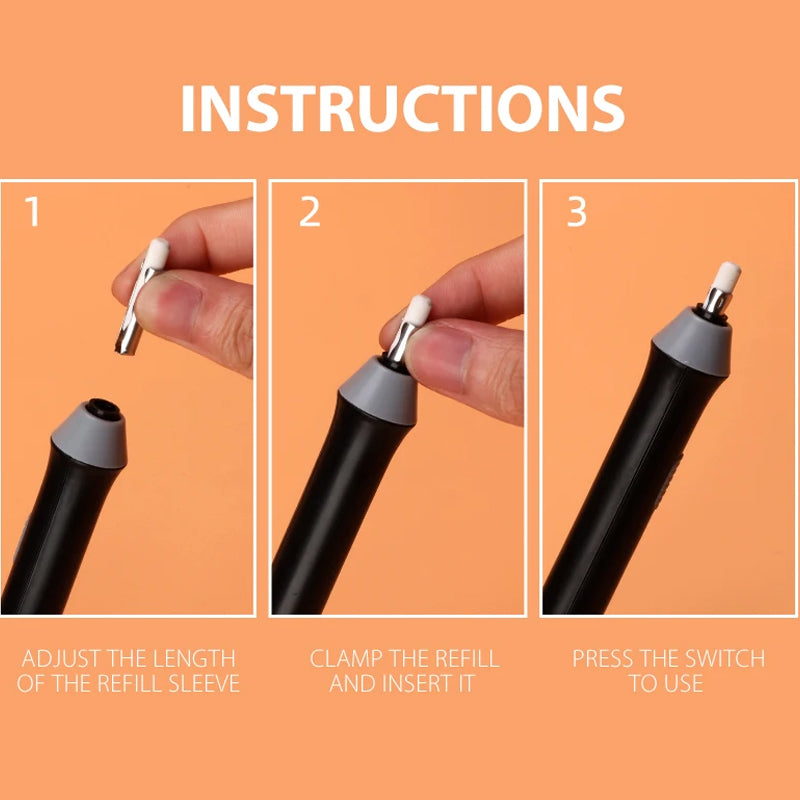 DE RDUCTION Stylo gomme dessin piles avec deux tailles