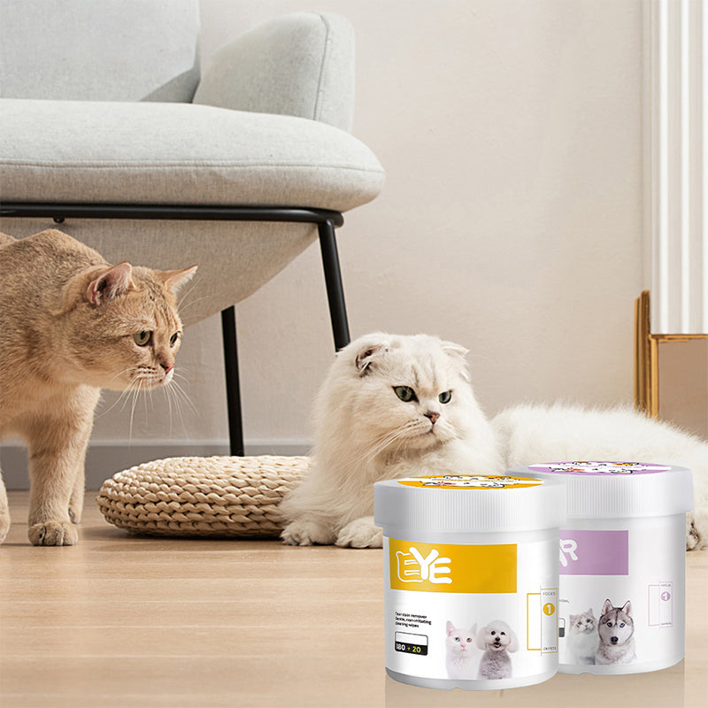 1 achet 1 offert Lingettes nettoyantes yeux et oreilles base de plantes, sans parfum, nettoie en douceur les yeux et les oreilles de votre compagnon quatre pattes