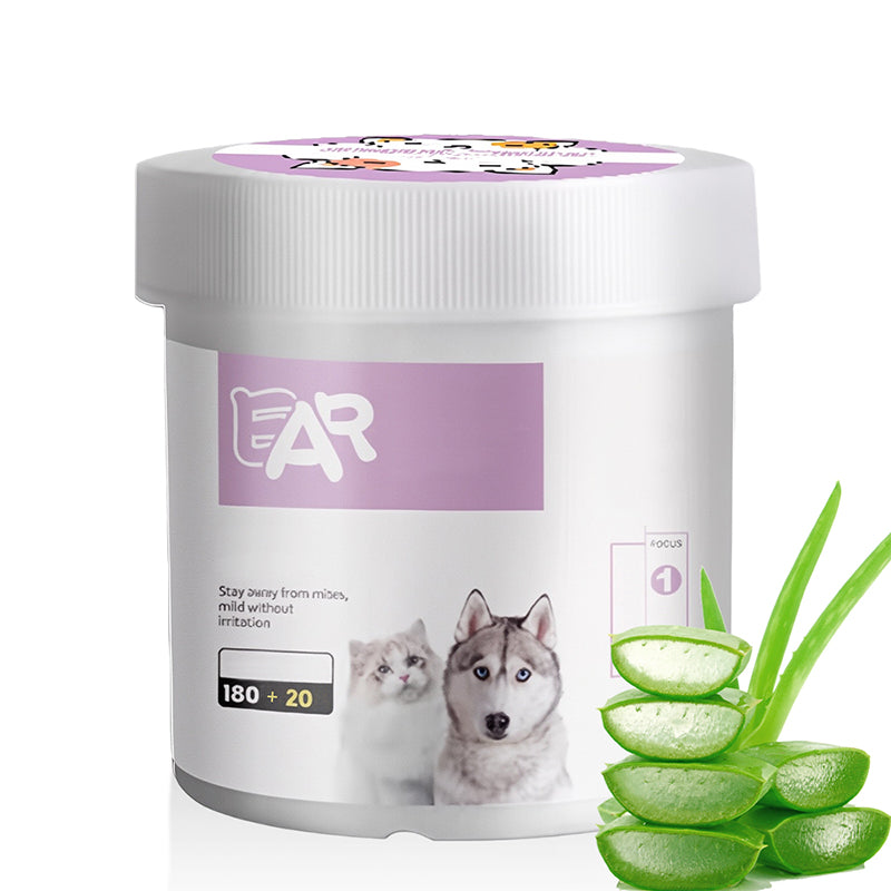 1 achet 1 offert Lingettes nettoyantes yeux et oreilles base de plantes, sans parfum, nettoie en douceur les yeux et les oreilles de votre compagnon quatre pattes