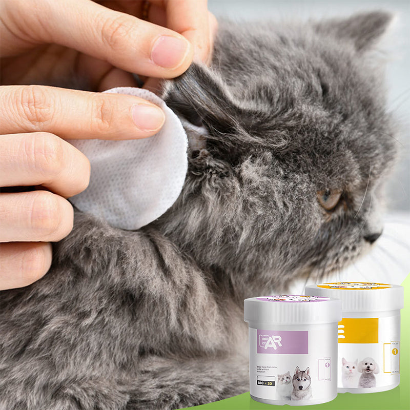 1 achet 1 offert Lingettes nettoyantes yeux et oreilles base de plantes, sans parfum, nettoie en douceur les yeux et les oreilles de votre compagnon quatre pattes
