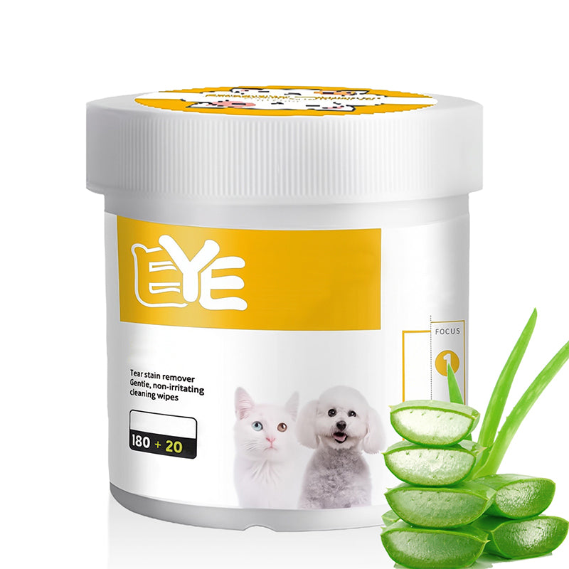 1 achet 1 offert Lingettes nettoyantes yeux et oreilles base de plantes, sans parfum, nettoie en douceur les yeux et les oreilles de votre compagnon quatre pattes