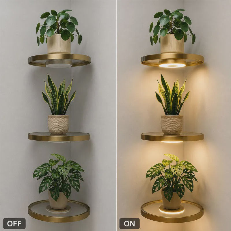 Wandregal schwebend mit integrierter LED-Stimmungsbeleuchtung
