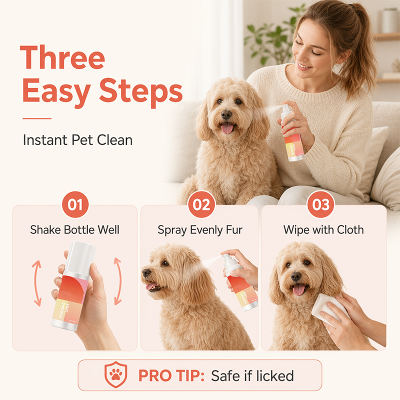 Vaporisateur nettoyant doux l'eau ionise pour animaux de compagnie