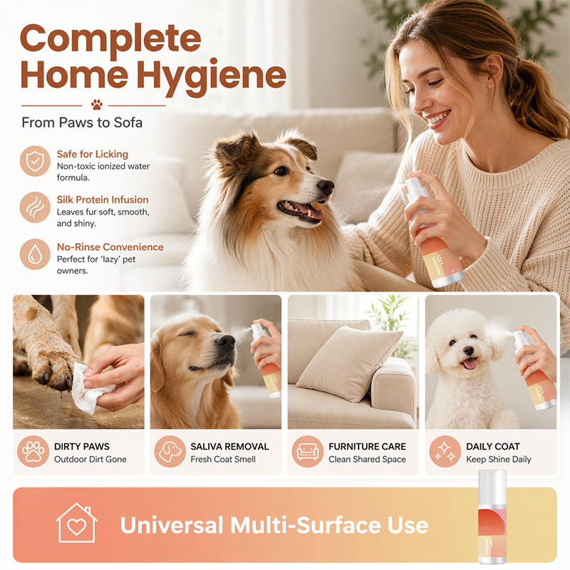 Vaporisateur nettoyant doux l'eau ionise pour animaux de compagnie
