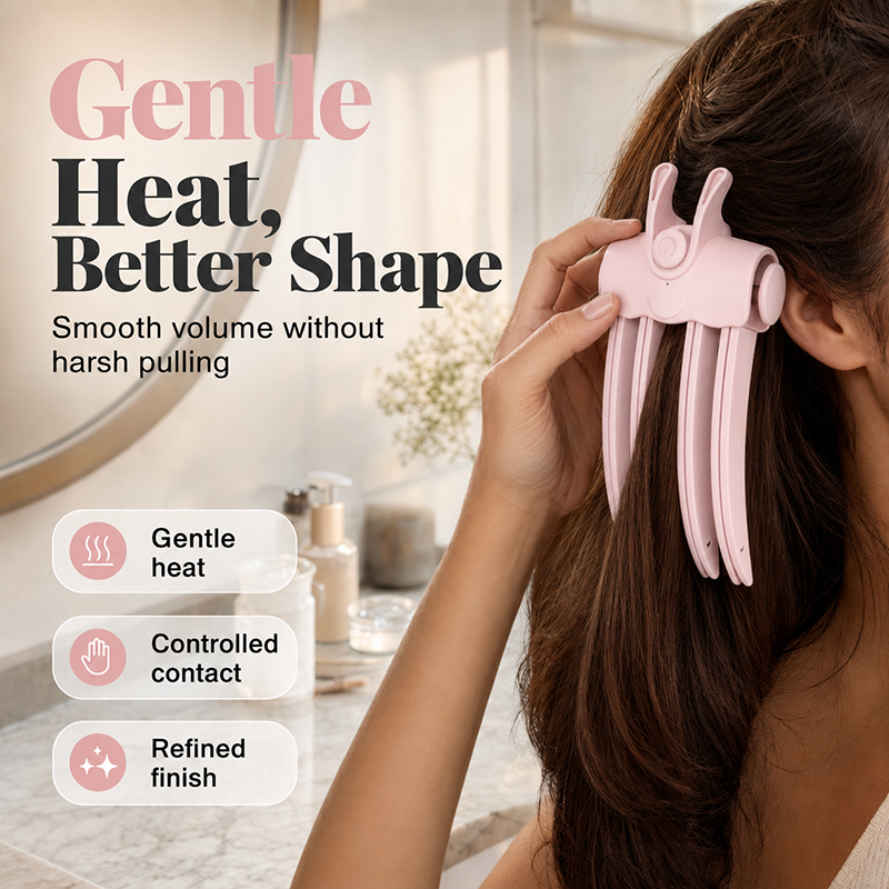 Pince chauffante sans fil pour donner du volume la racine, pour cheveux fins et plats