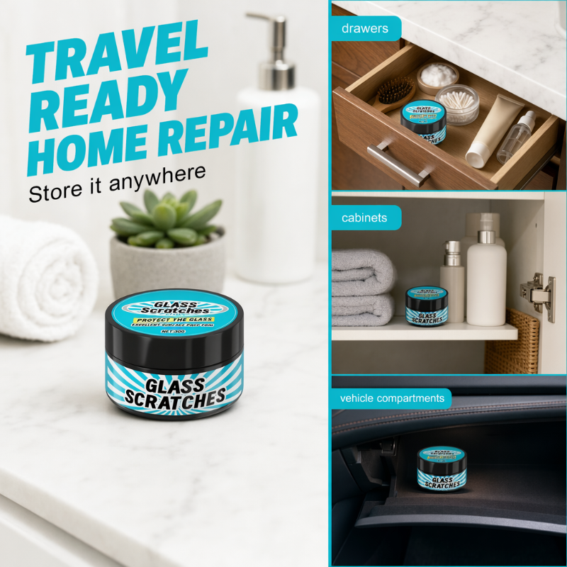 De rduction Pate polyvalente pour rparer les rayures sur le verre 50 g, pour fentres, miroirs et vitres de voiture
