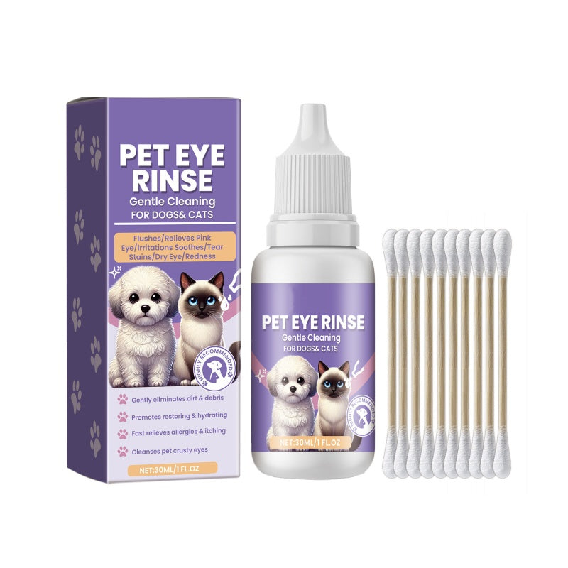 De rduction Solution de rin?age douce pour les yeux des chiens et des chats Sans alcool, limine les impurets, 150 ml