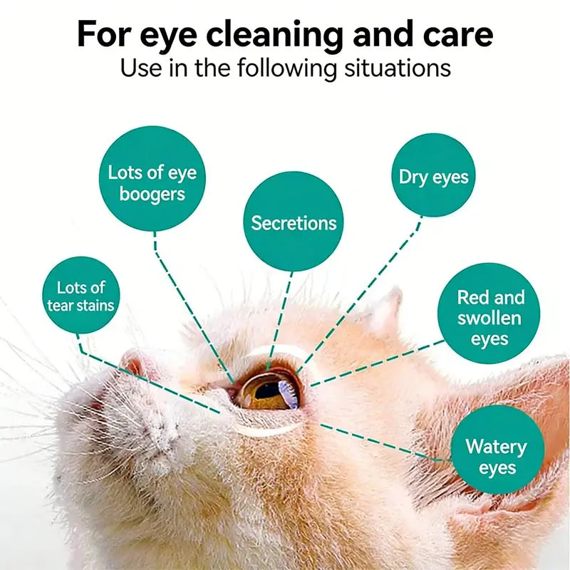 De rduction Solution de rin?age douce pour les yeux des chiens et des chats Sans alcool, limine les impurets, 150 ml