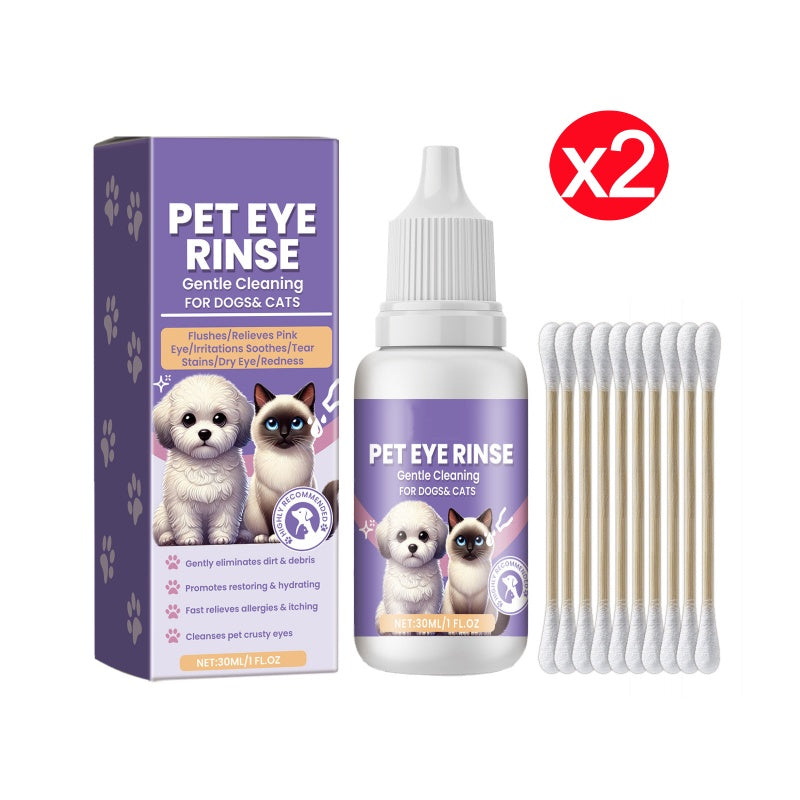 De rduction Solution de rin?age douce pour les yeux des chiens et des chats Sans alcool, limine les impurets, 150 ml