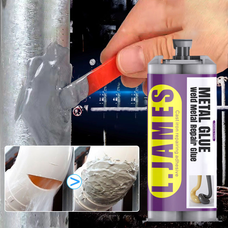 DE RDUCTION Colle de rparation pour mtaux Weld Rpare les pots d'chappement, les tuyaux mtalliques et bien plus encore. Durcit temprature ambiante poncez, percez et peignez aprs durcissement