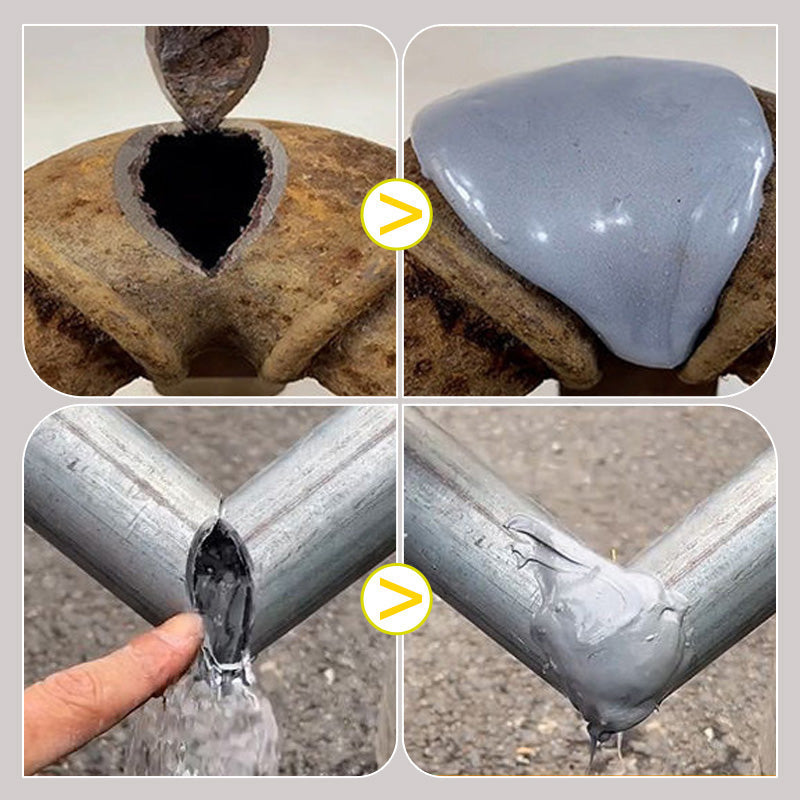 DE RDUCTION Colle de rparation pour mtaux Weld Rpare les pots d'chappement, les tuyaux mtalliques et bien plus encore. Durcit temprature ambiante poncez, percez et peignez aprs durcissement
