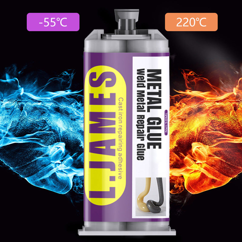 DE RDUCTION Colle de rparation pour mtaux Weld Rpare les pots d'chappement, les tuyaux mtalliques et bien plus encore. Durcit temprature ambiante poncez, percez et peignez aprs durcissement