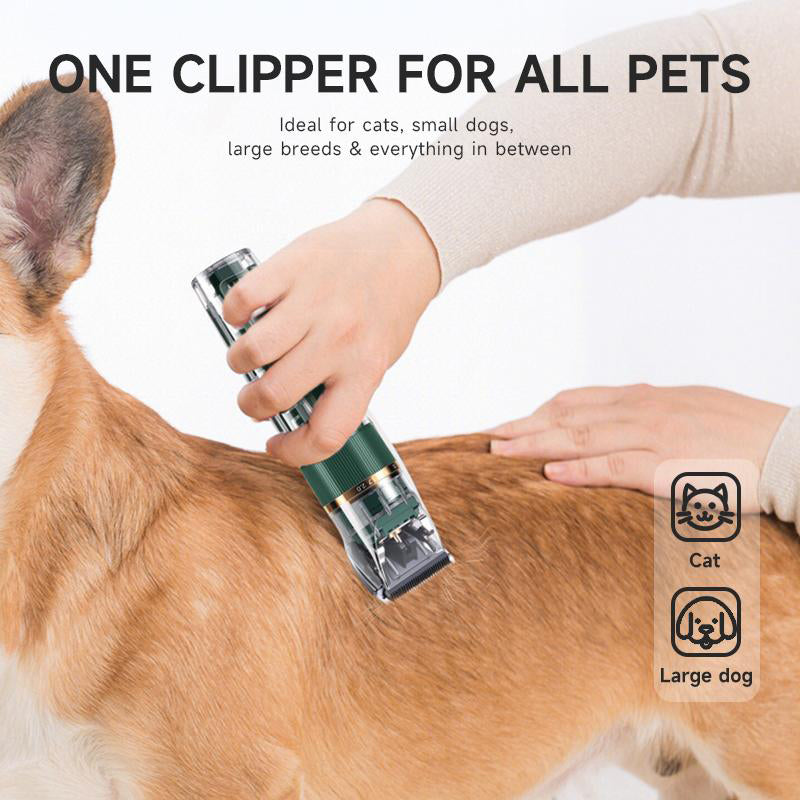 DE REDUZIERUNG Leiser Haustierschneider Titan-Keramik + ABS wiederaufladbar & 1200 mAh für Katzen & Hunde
