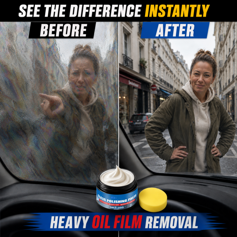 DE RDUCTION Produit pour liminer les traces d'huile sur les vitres de voiture limine les reflets et les traces laisses par les essuie-glaces, repousse la pluie, convient tous les types de vitres ponge incluse
