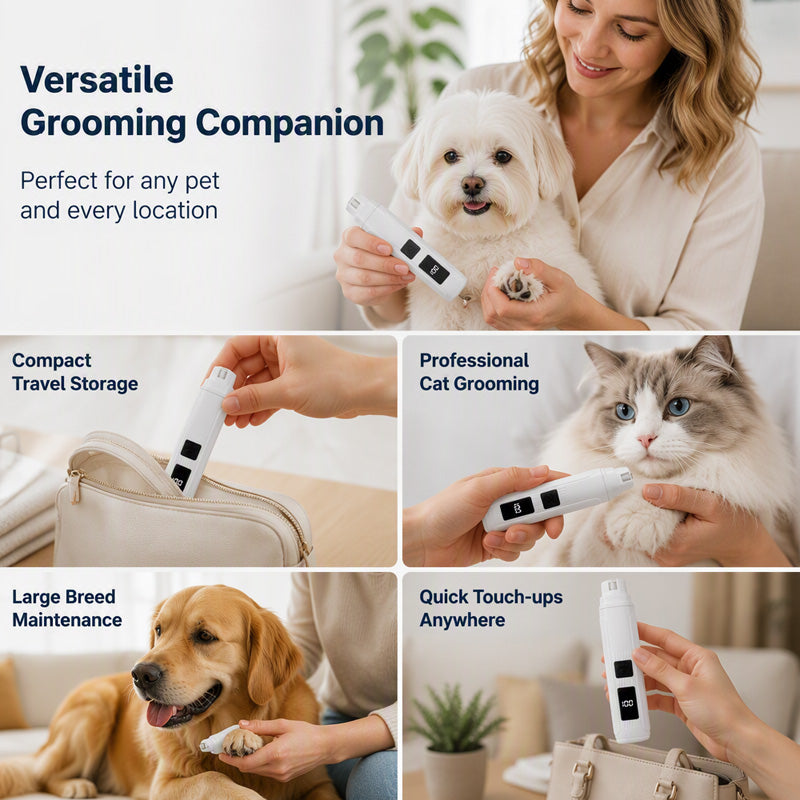 Lime lectrique pour griffes d'animaux de compagnie avec affichage LED de l'autonomie