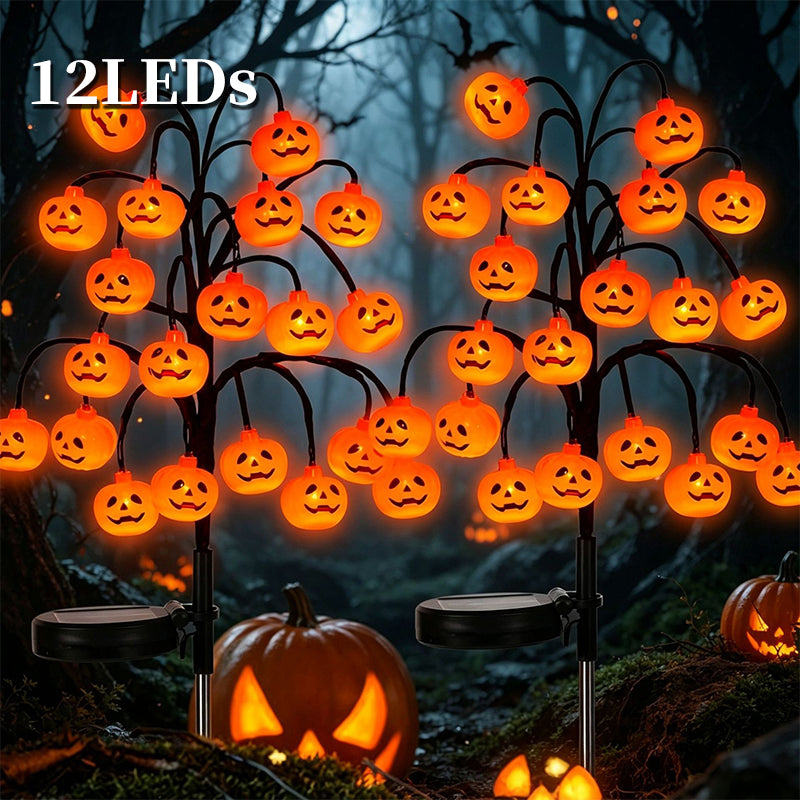 DE RDUCTION Wasserdichte Solar-Halloween-Kürbis-Lichterkette