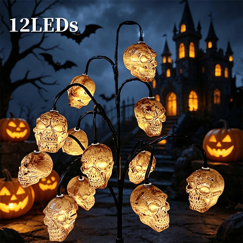 DE RDUCTION Wasserdichte Solar-Halloween-Kürbis-Lichterkette