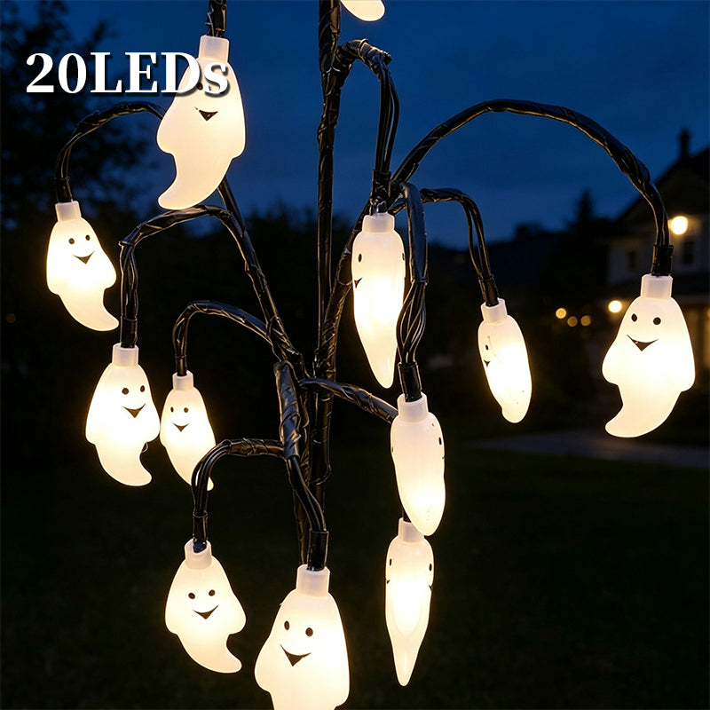 DE RDUCTION Wasserdichte Solar-Halloween-Kürbis-Lichterkette